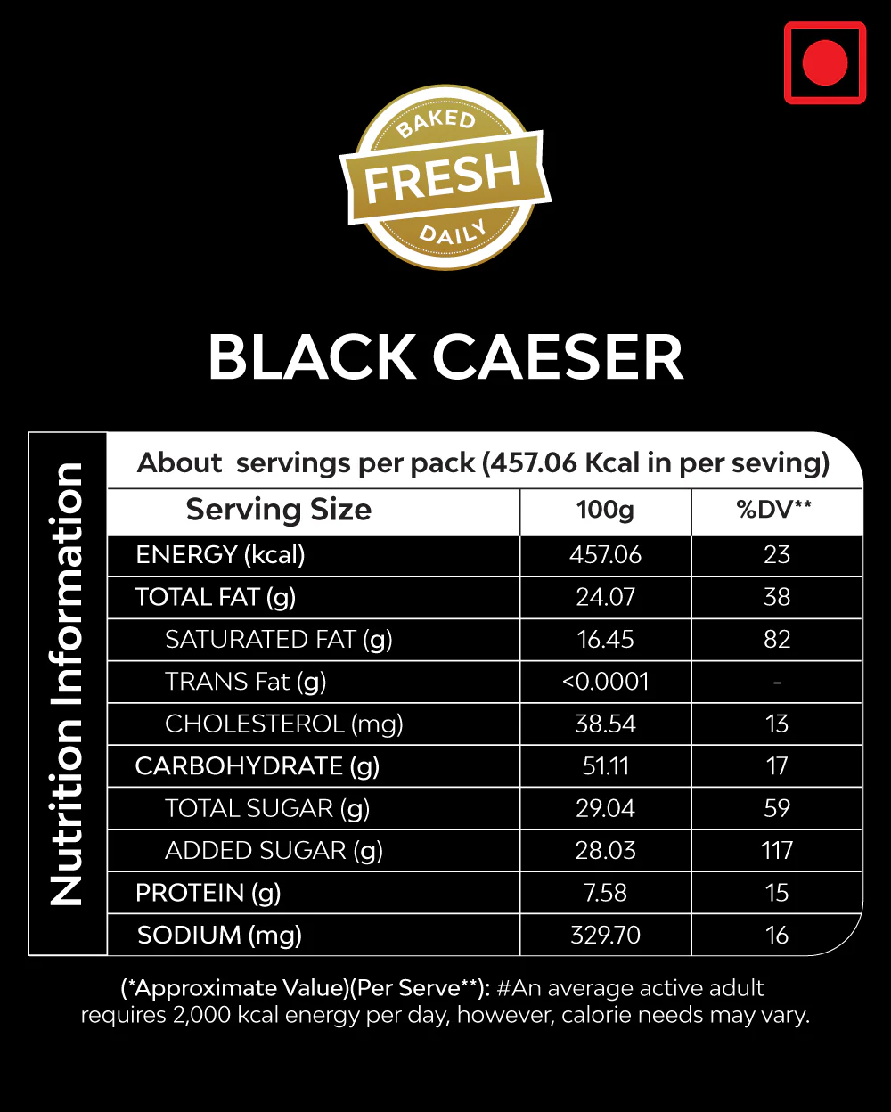 Black Caeser (Triple Chocolate Cookie) - 100gm - Image 6