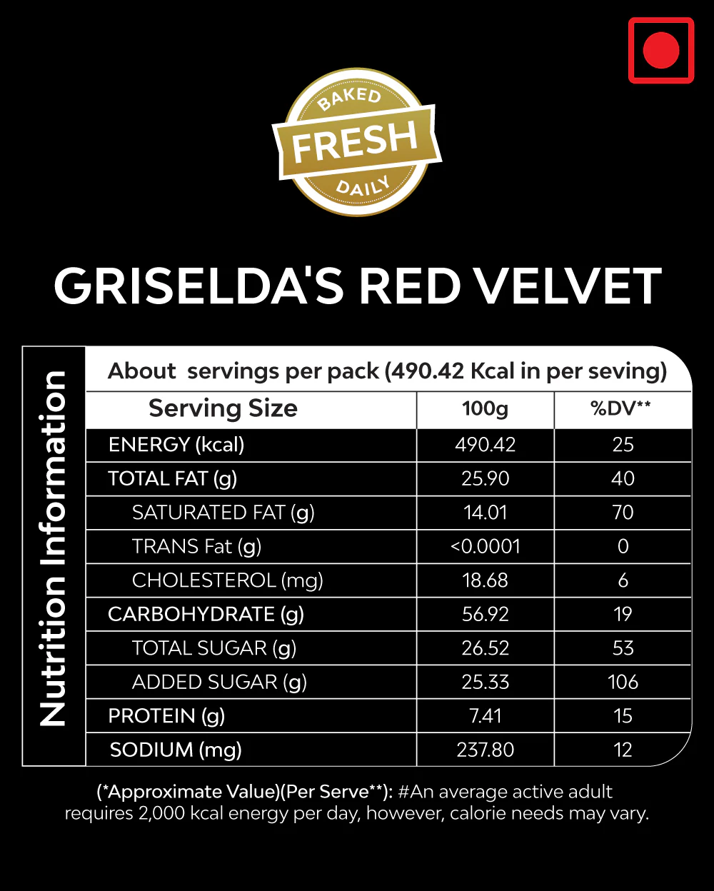 Griselda's Red Velvet (Nutella Oreo Bomb with White Chocolate) - 100g - Image 5