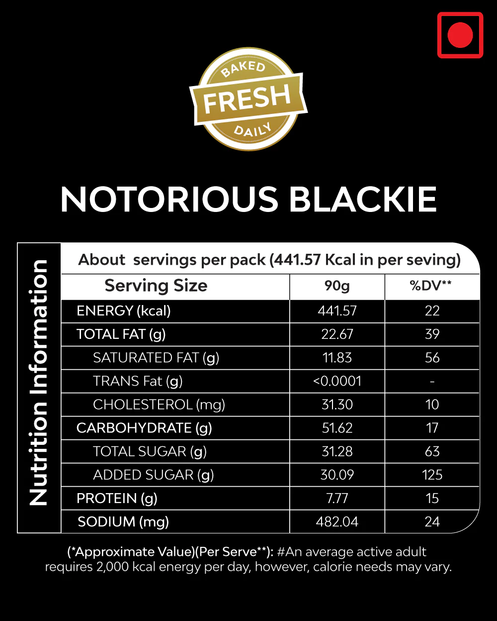 Notorious Blackie (Nutella Sea Salt Chocolate Chip) - 100gm - Image 8